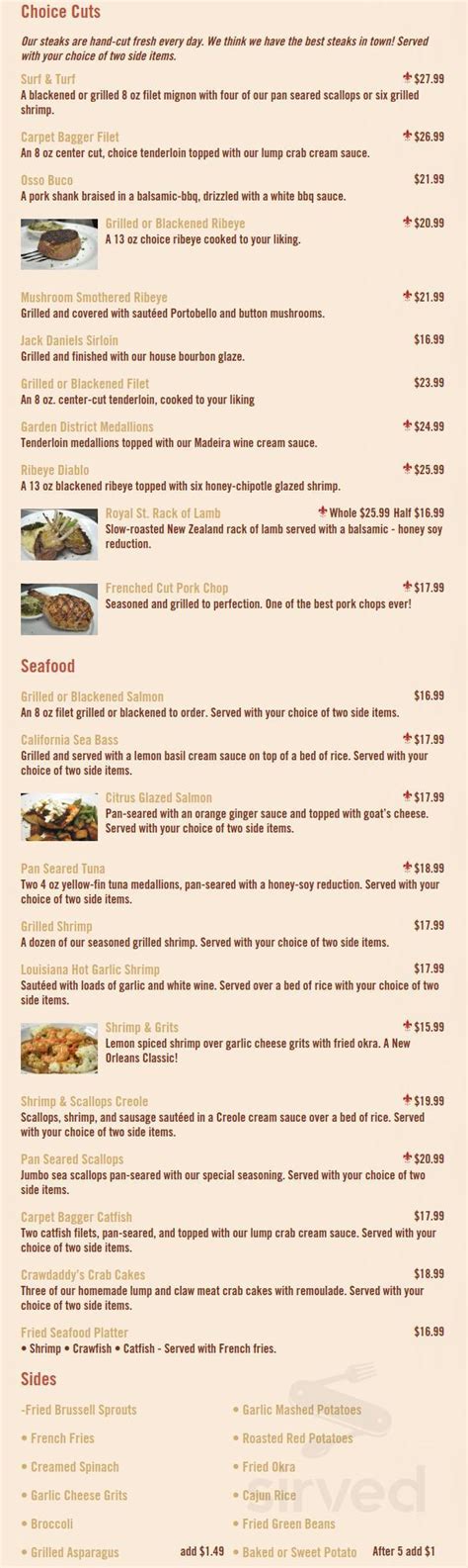 Crawdaddy's cookeville menu  Cookeville